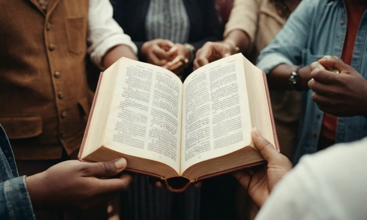 A close-up shot capturing a diverse group of people, each showcasing their unique characteristics, with a backdrop of an open Bible displaying verses about God's intentional creation of our individuality.