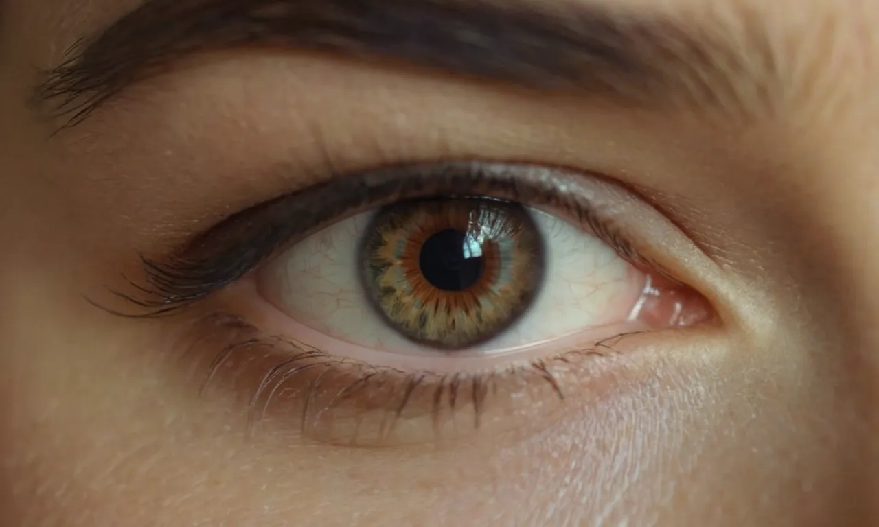 A close-up photograph capturing the gentle reflection of a person's eyes, radiating warmth and compassion, symbolizing God's unwavering love as described in Bible verses about how He sees and cherishes us.