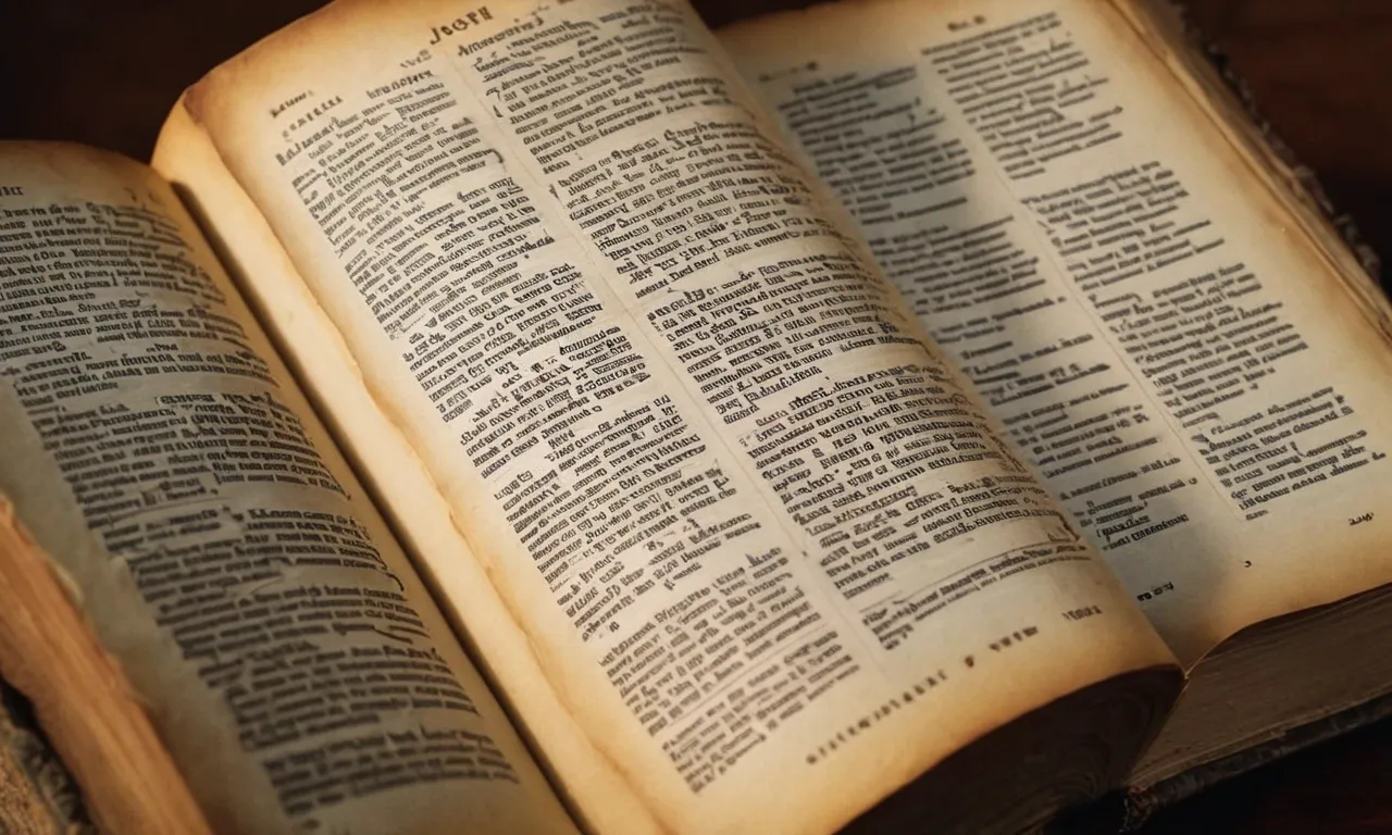 A close-up shot capturing a worn-out Bible with the pages opened to the genealogy section, revealing numerous mentions of the name "Joseph."