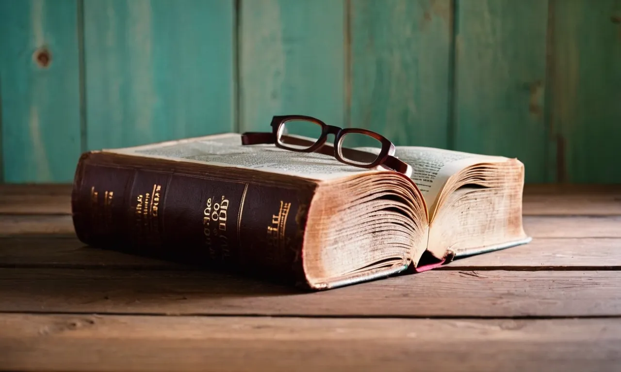 The photo captures a worn Bible open on a wooden table, with the words "God is love" highlighted in vibrant colors, symbolizing the countless times this message resonates throughout its pages.