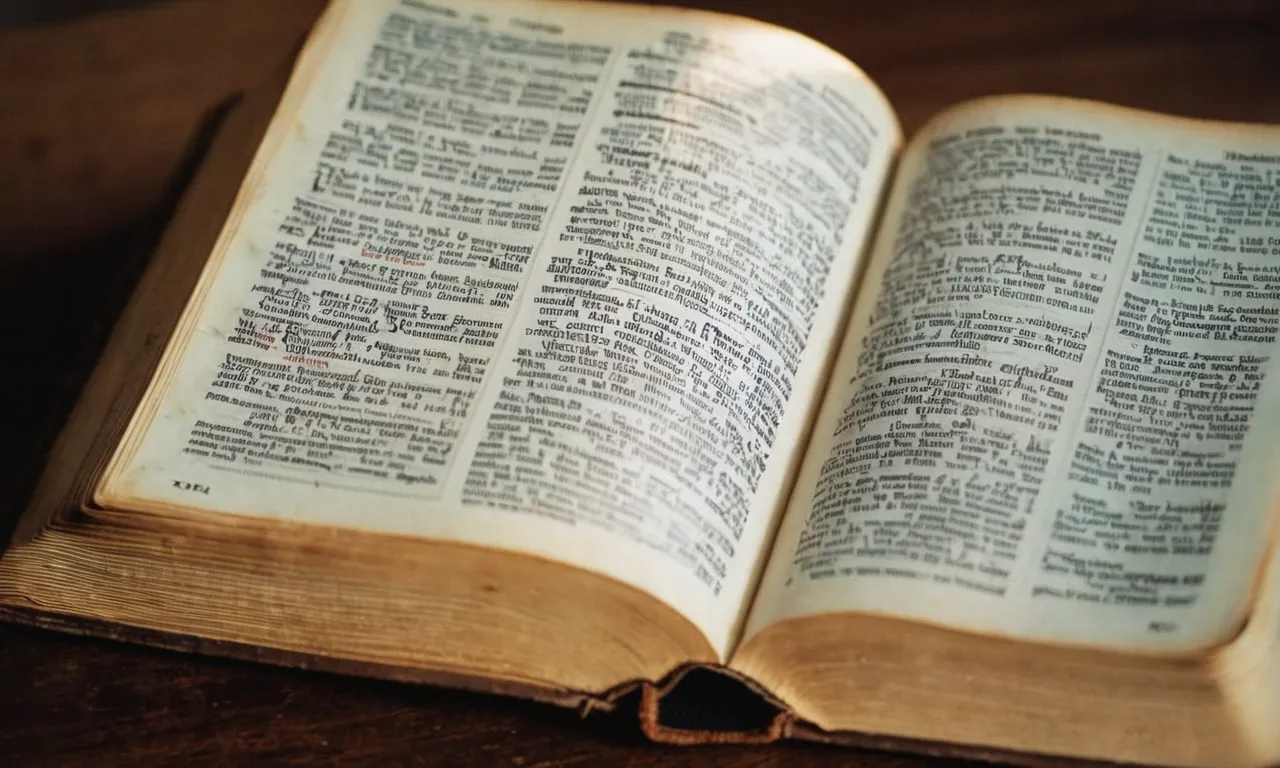 A close-up shot of a well-worn Bible, open to the pages with verses about prayer highlighted, capturing the essence of the question "How many times is prayer mentioned in the Bible?"