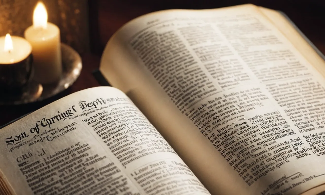 A close-up shot of an open Bible, highlighting the pages containing mentions of "Son of God," capturing the essence and depth of its significance.