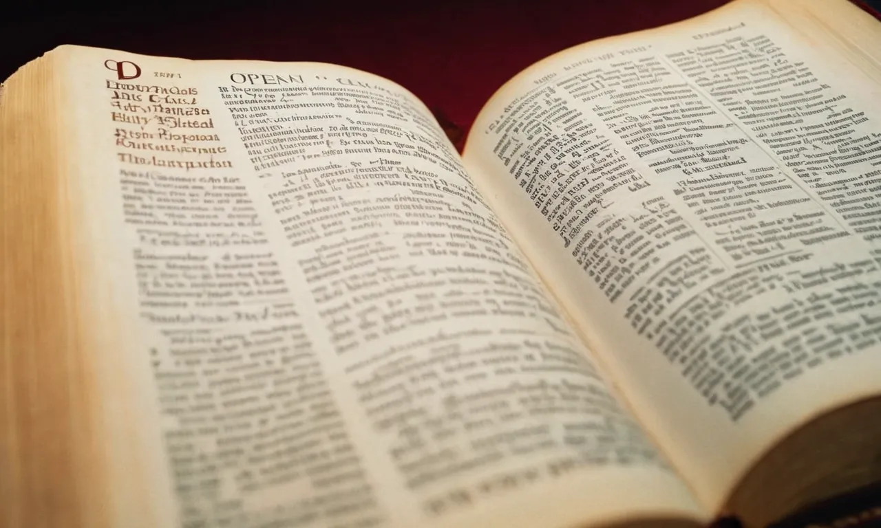 A close-up shot of an open Bible, highlighting the page with the mention of the Holy Spirit, conveying the significance of its role in the biblical narrative.