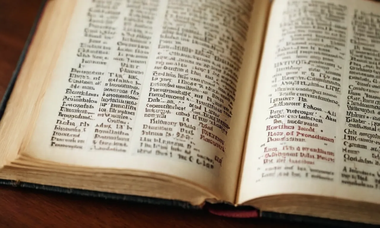 A close-up shot of an open Bible, focusing on a page with a list of names. The photo captures the viewer's attention, inviting them to explore and learn the correct pronunciation of biblical names.