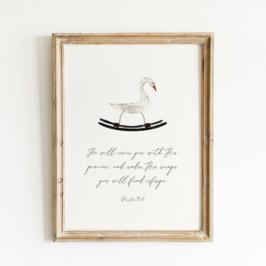 Under His Wing Nursery Print