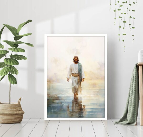 Jesus Walking on Water Canvas Art - Christian Website