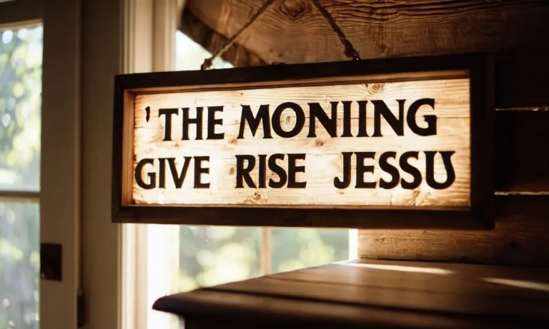 In The Morning When I Rise Give Me Jesus Sign