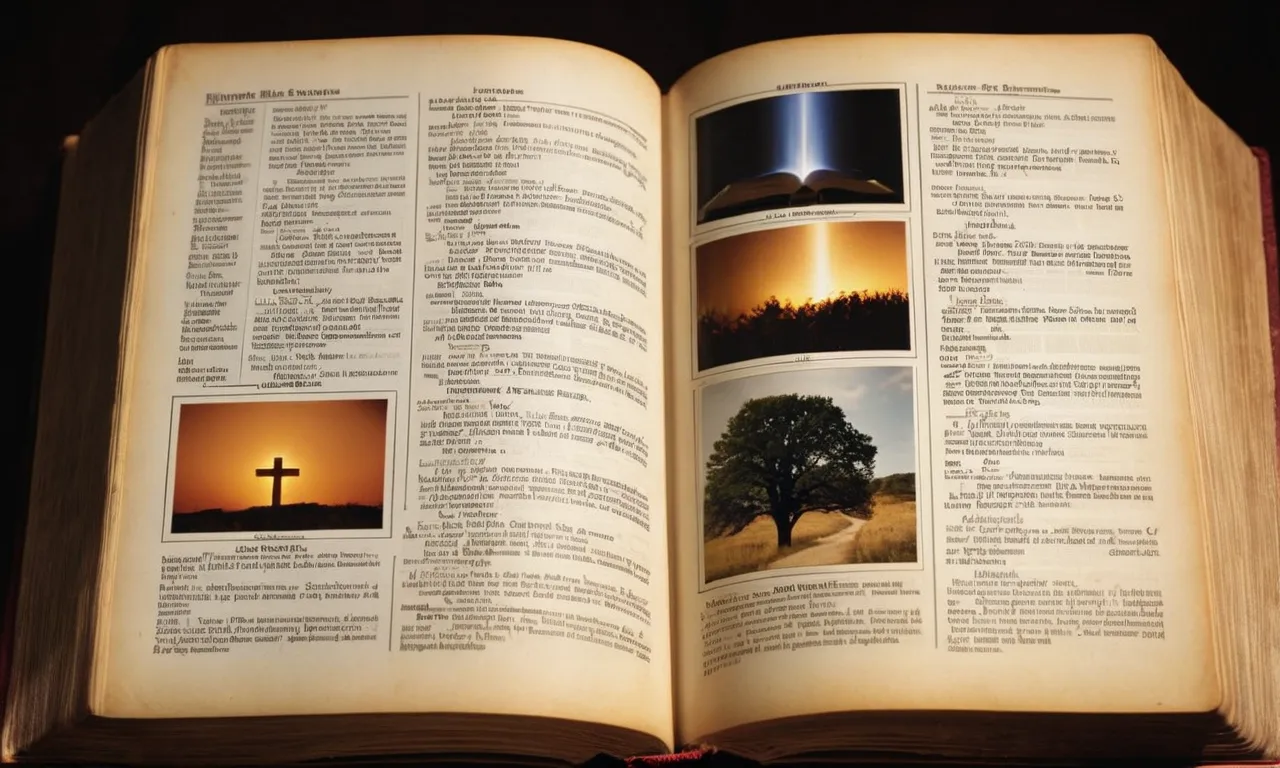 A photograph featuring an open Bible with seven distinct sections highlighted, representing the seven dispensations, capturing the essence of spiritual progression and divine guidance.