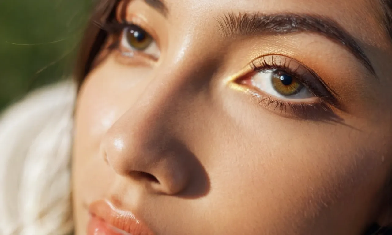 A close-up photo of a person with a serene expression, basking in the warm sunlight, symbolizing the daily benefits of God such as inner peace, strength, and gratitude.