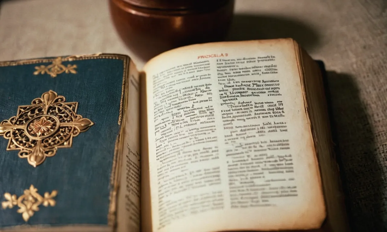 A close-up shot of a worn Bible open to the page of Priscilla's story, highlighting her wisdom and teachings, symbolizing the importance of female voices and leadership in religious education.