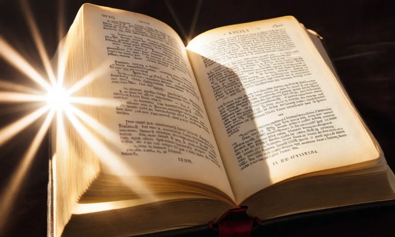 A photo of a Bible opened to the book of Revelation with a highlighted verse, surrounded by rays of sunlight symbolizing Jesus' glorious return.