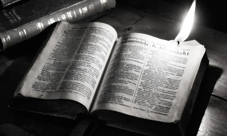 What Does Admonish Mean In The Bible? A Detailed Look At The Origins And Meanings