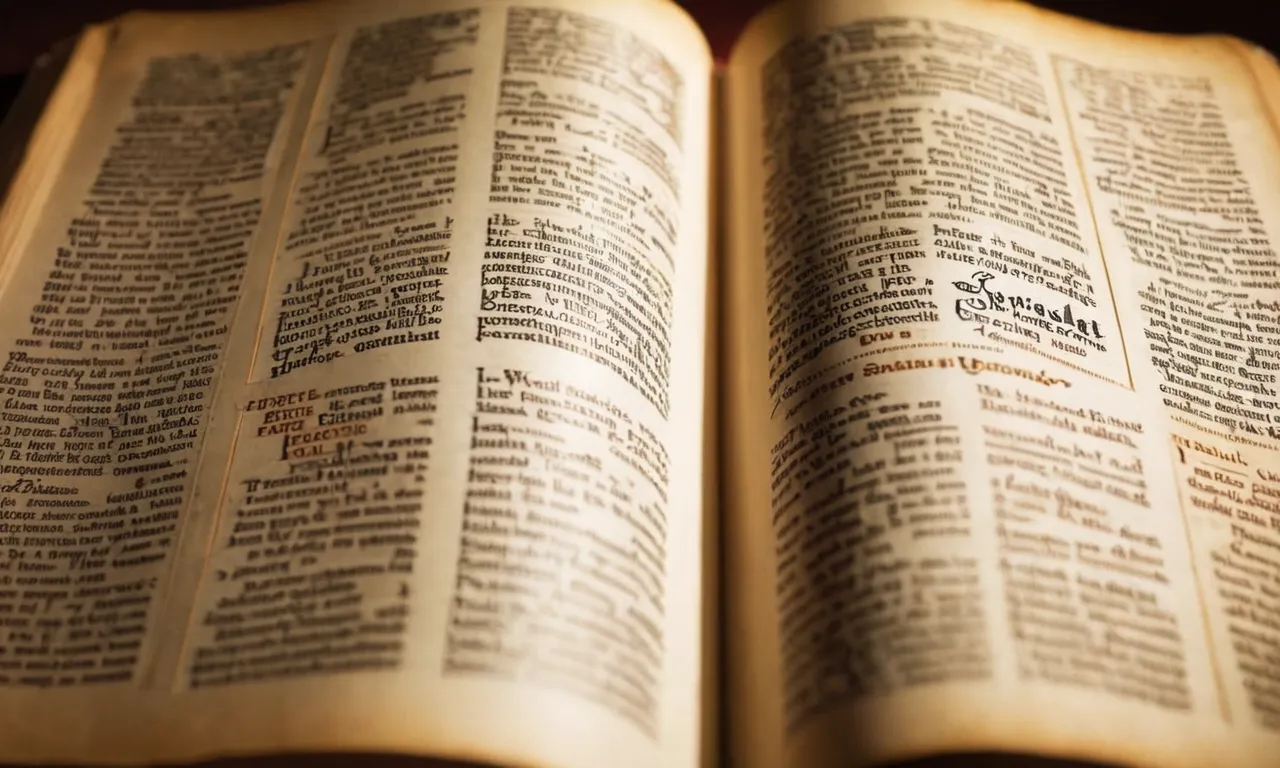 A photo capturing an open Bible, with the word "decree" highlighted, symbolizing the importance of divine commands and laws found within the Bible.