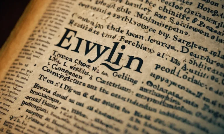 What Does The Name Evelyn Mean In The Bible?