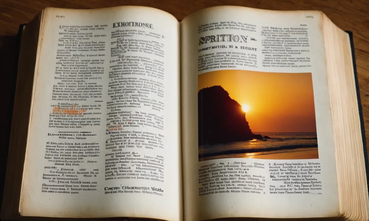 A photo of an open Bible, with the word "exhortation" highlighted in vibrant colors, reminding readers of its importance and encouraging them to apply its teachings in daily life.