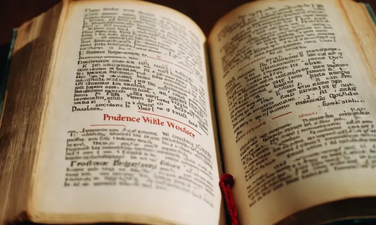 What Does Prudence Mean In The Bible?