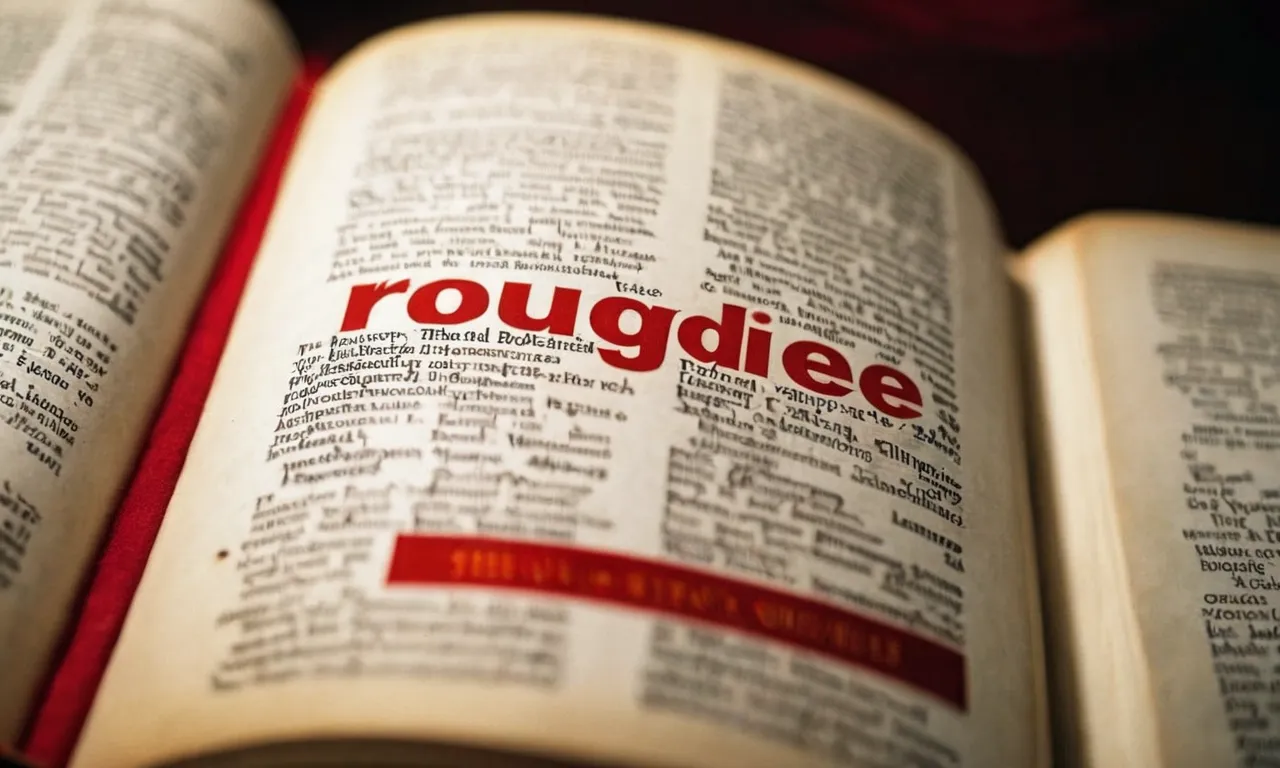 A close-up shot of an open Bible, with the name "Rodriguez" highlighted in vibrant red, representing the significance and interpretation of the name in biblical context.