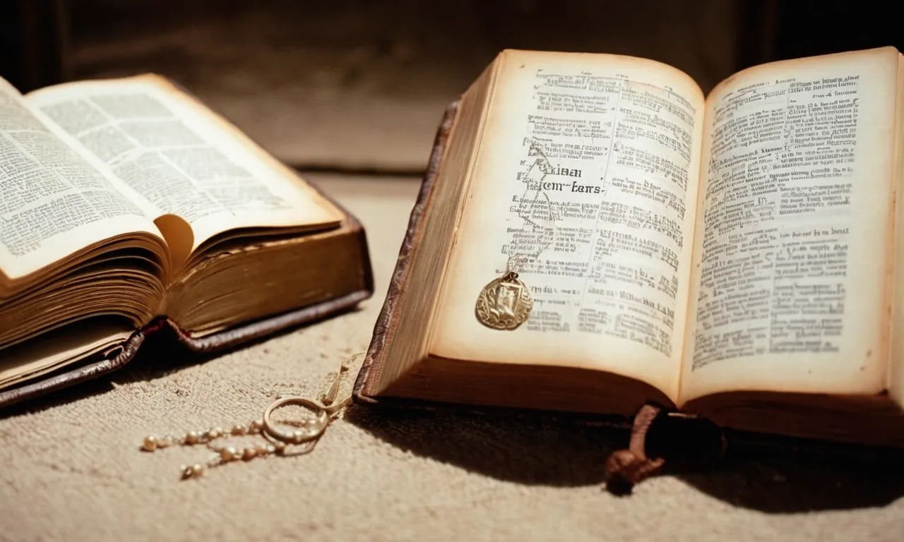 A photo capturing a worn Bible open to the book of Proverbs, highlighting the verse "Charm is deceitful, and beauty is vain, but a woman who fears the Lord is to be praised."