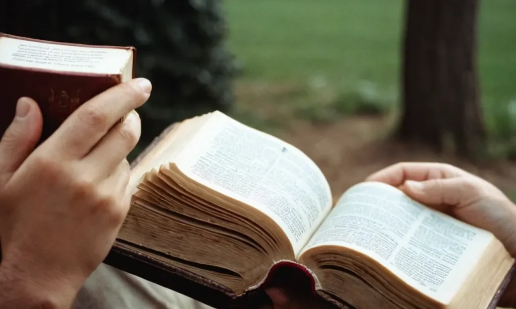 A close-up photo captures a person engrossed in reading the Bible, their eyes fixed on the words, symbolizing the desire to focus on God's teachings rather than succumbing to the distractions of a wandering eye.