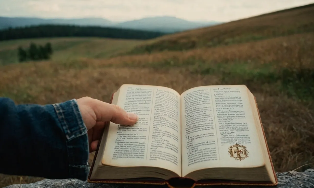 A photo of a person holding a Bible, with a finger pointing towards the verse Proverbs 3:5-6, emphasizing the importance of trusting in God rather than making assumptions.