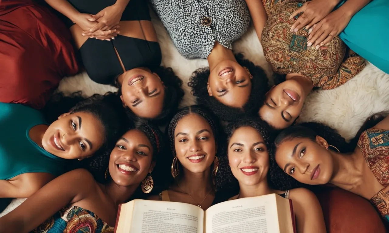 A powerful image captures a diverse group of individuals, representing different ethnic backgrounds, gathered around an open Bible, symbolizing the Bible's teachings on equality, inclusion, and the shared history of all races.
