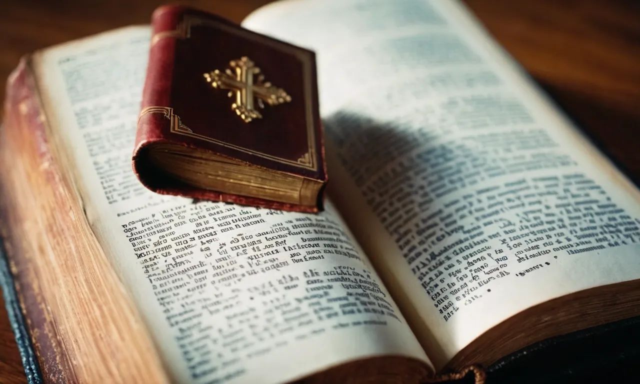 A close-up photo capturing a worn, dog-eared Bible, open to a verse on commitment, symbolizing the scripture's timeless wisdom and guidance on the importance of staying true and dedicated.