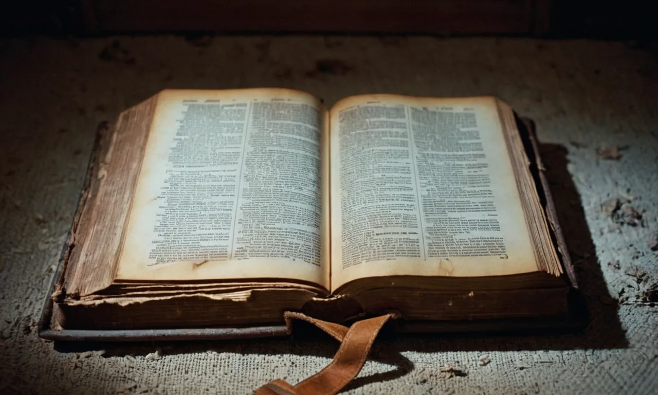 A photo capturing a weathered Bible lying open, illuminated by a single beam of light, symbolizing the power of self-reflection and introspection against the backdrop of criticism.