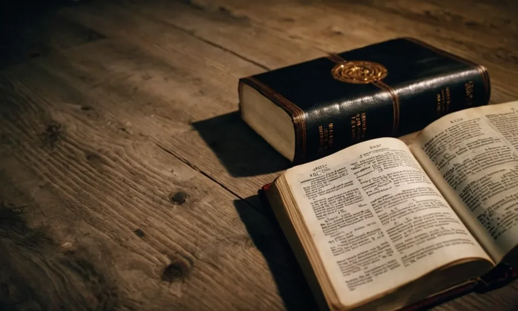 A photo of a Bible open to verses warning against false prophets, surrounded by a dark, eerie atmosphere, symbolizing the dangers and deception associated with cults.