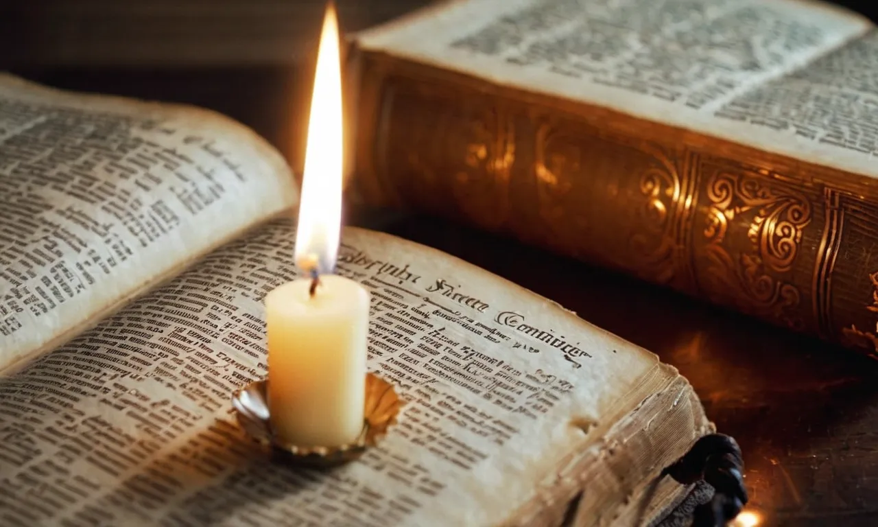 A photo capturing a single lit candle on a weathered Bible page, symbolizing the fragility of life and the contemplation of death on one's birthday.