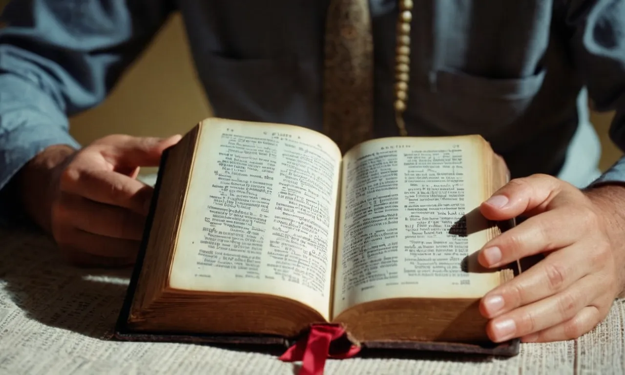 A photo capturing a pair of gentle hands delicately holding an open Bible, symbolizing the scripture's message on gentleness and the reverence it deserves in our interactions with others.