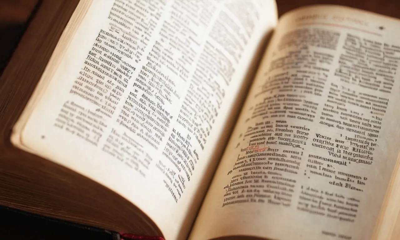 A close-up photo of an open Bible, capturing the delicate pages and a highlighted verse about finding peace amidst intrusive thoughts.