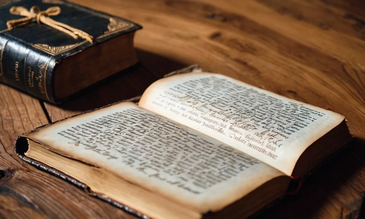 A photo of a worn Bible resting on a wooden table, with a handwritten note beside it, emphasizing the biblical principle of leaving an inheritance for future generations.