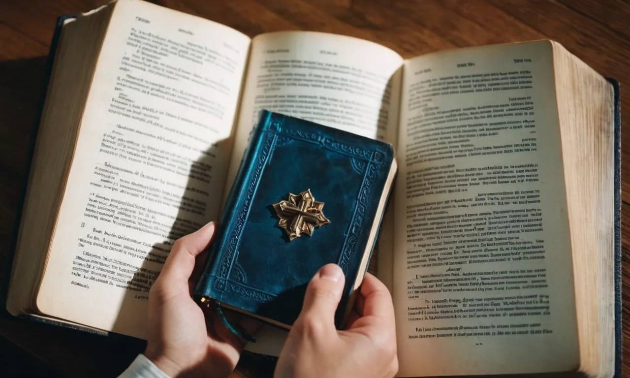 A photo capturing a person holding a Bible, deep in thought, surrounded by various paths symbolizing decisions, representing the quest for divine guidance in decision-making.
