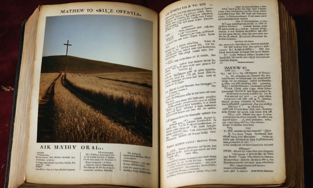 A photo of a worn Bible open to Matthew 5:40, capturing the words "If anyone wants to sue you and take your shirt, hand over your coat as well."