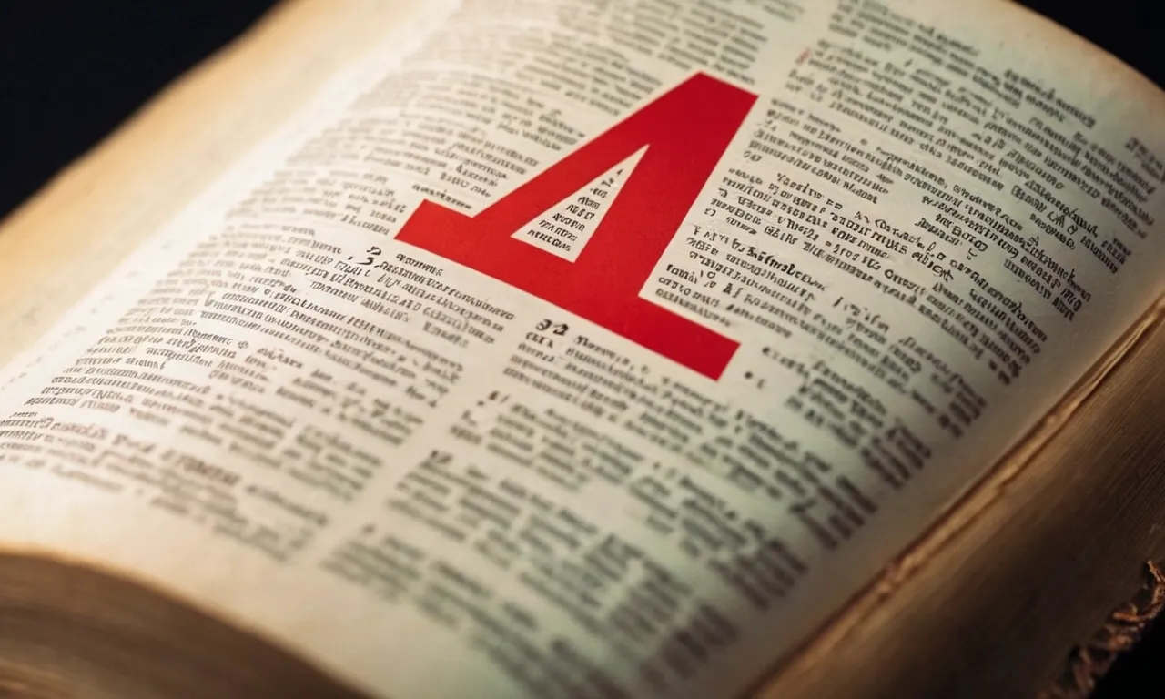 A close-up image of an open Bible, with the number 14 highlighted and circled in vibrant red, symbolizing the biblical significance of this number.
