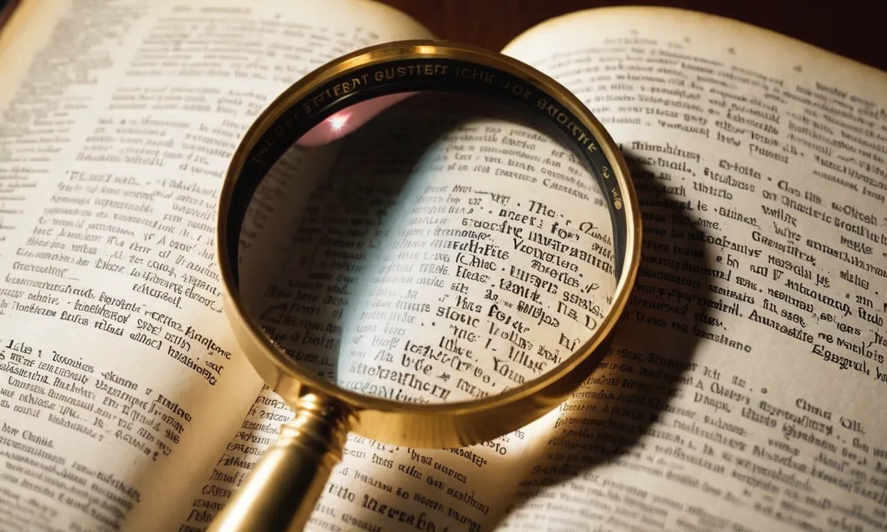 A photo of an open Bible with a magnifying glass highlighting the word "therefore," symbolizing the importance of understanding its significance and the logical connections it establishes in biblical teachings.