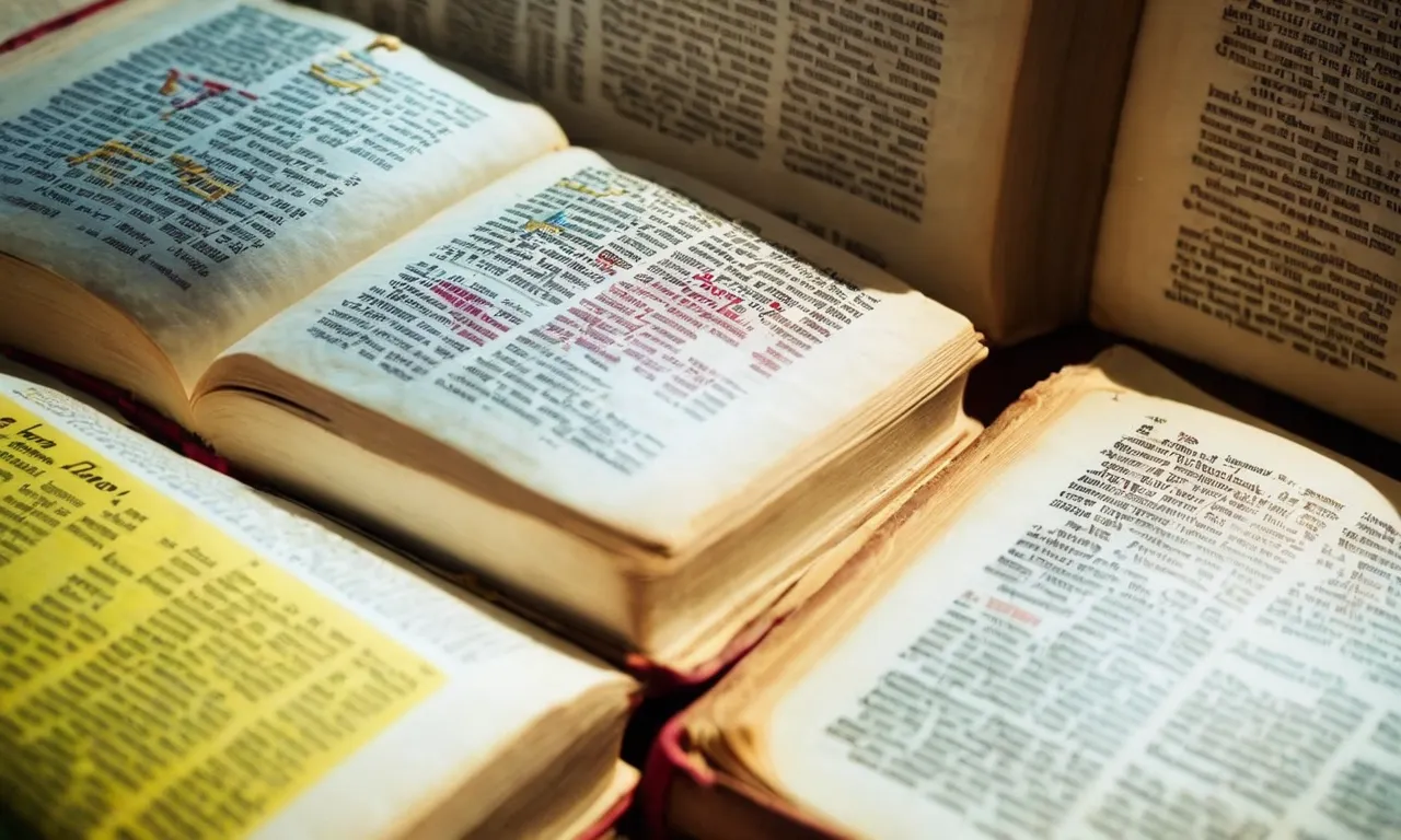 A close-up shot capturing the worn pages of a Bible, with the name "Zoe" highlighted in vibrant colors, representing the meaning of "life" and its significance in biblical teachings.