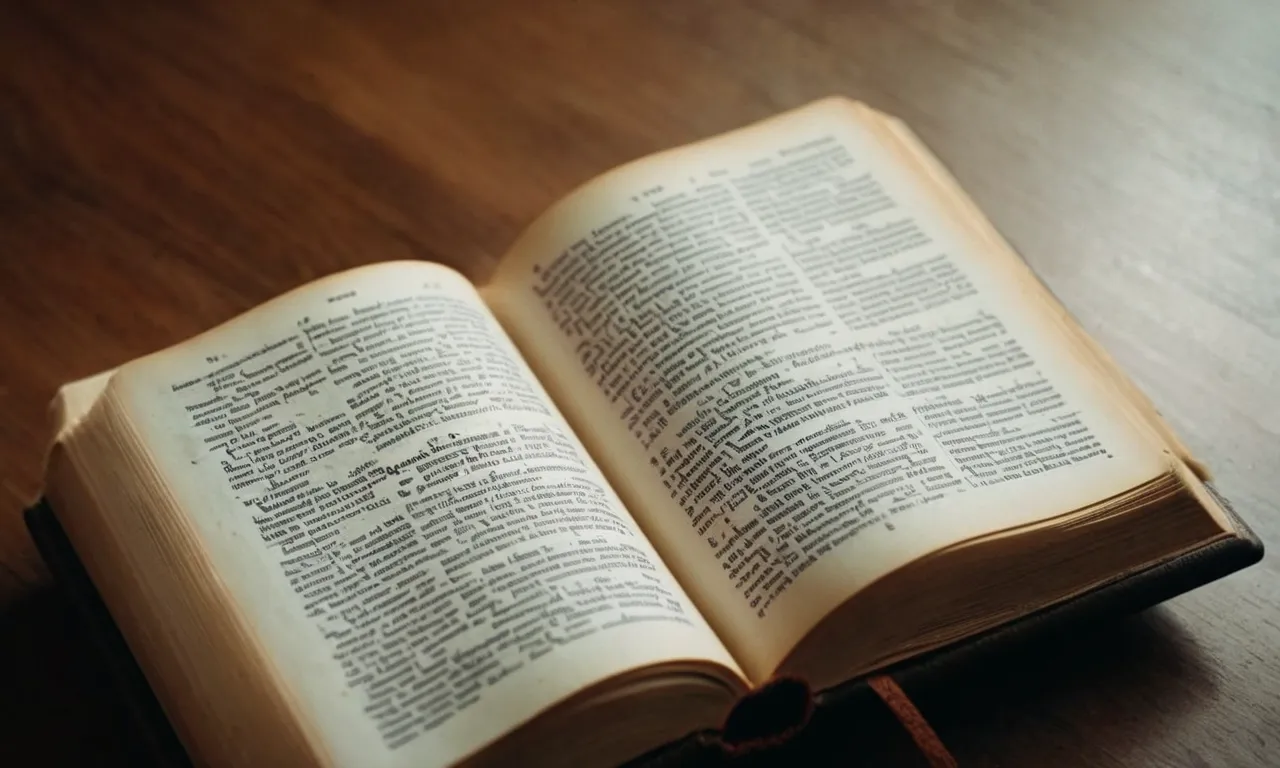 A close-up shot capturing the delicate pages of an open Bible, revealing a marked chapter, symbolizing the profound significance and depth of the word of God.