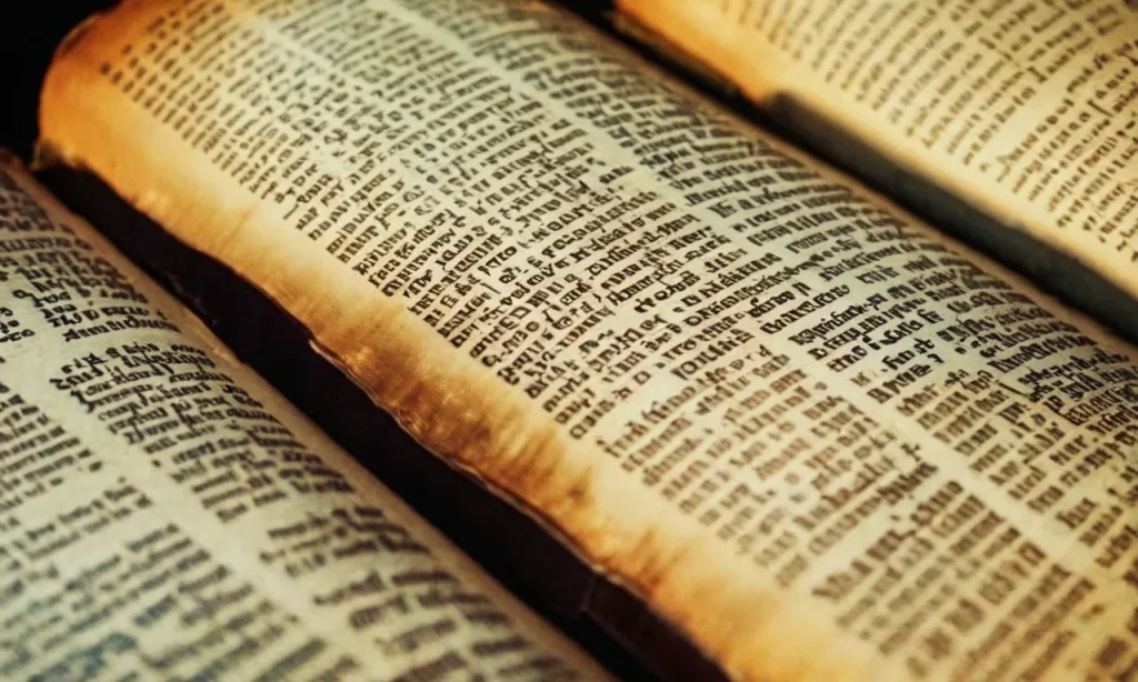 A close-up photo of an old, worn-out Bible page, revealing the verse about scoffers, highlighted with vibrant colors to emphasize its significance.