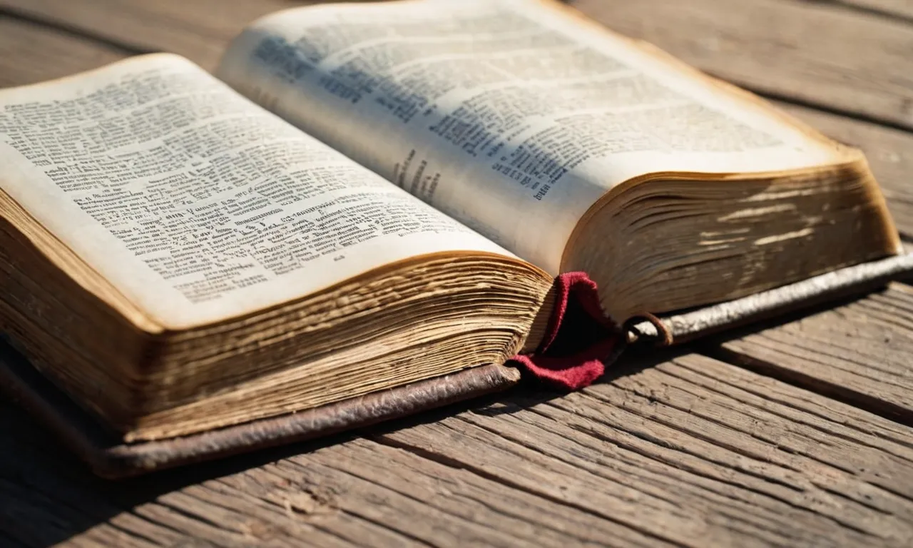 A close-up photograph of a weathered Bible, its pages gently illuminated by a ray of sunlight, showcasing the verse "Each of you should use whatever talent you have received to serve others."