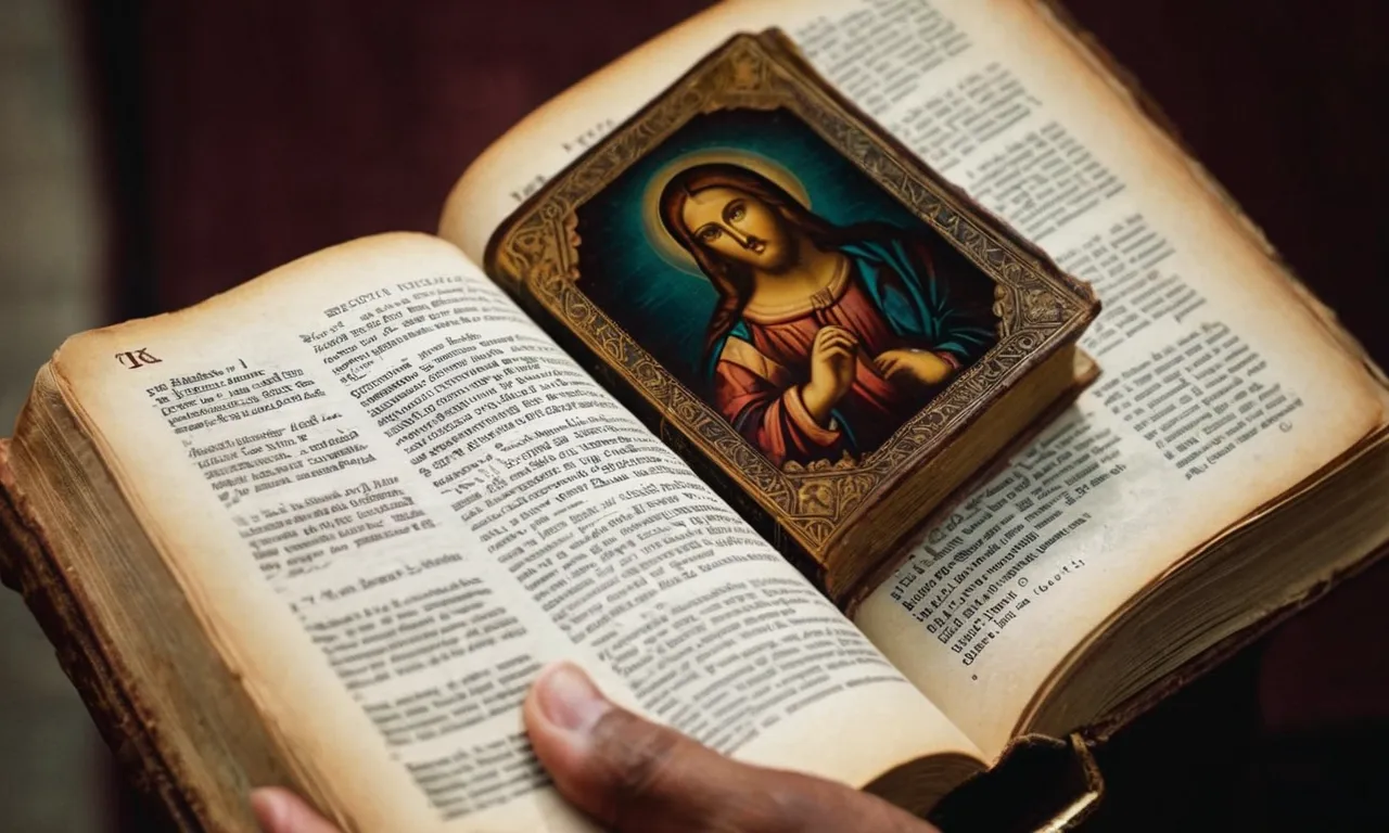 A photo capturing a person holding an ancient Bible, their eyes fixed on its pages, symbolizing a witness's role in testifying to God's truths and teachings.