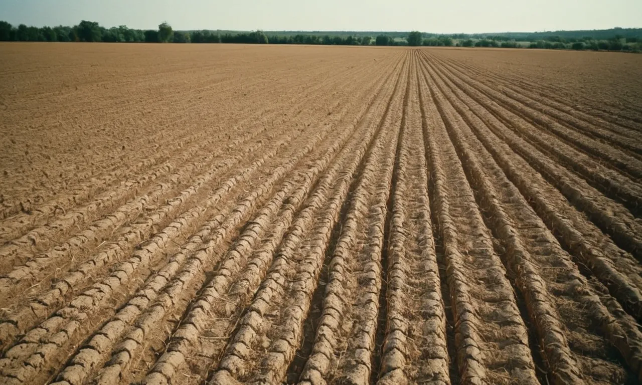 A photo of a barren field, devoid of any crops or vegetation, symbolizing fallow ground in the Bible - a land waiting to be cultivated or spiritually revived.