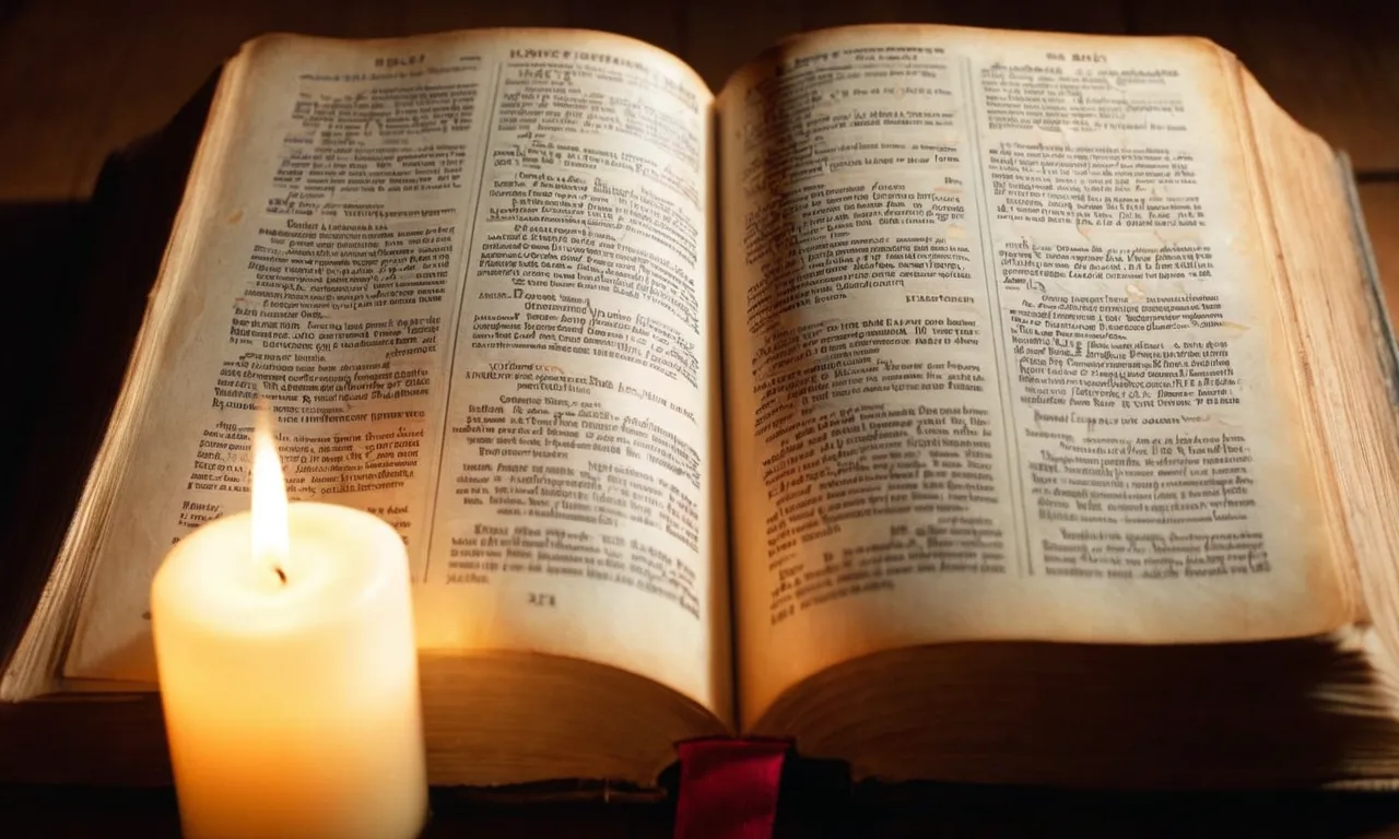 A serene image of a worn, open Bible surrounded by soft candlelight, capturing a moment of deep reflection and connection to the divine, evoking the essence of powerful healing prayers.