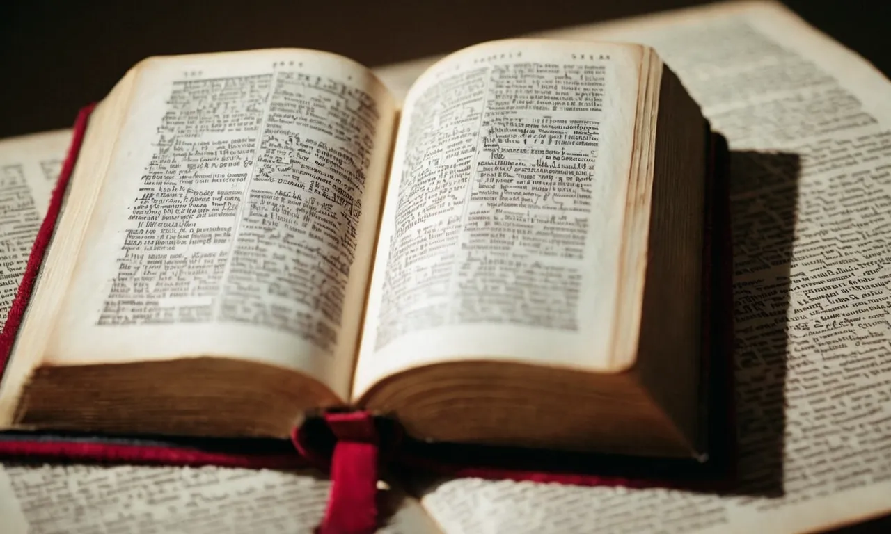 Caption: "Intricate details captured in a close-up shot of an open Bible, unveiling the tiniest verse, a testament to profound wisdom encapsulated within the smallest book."