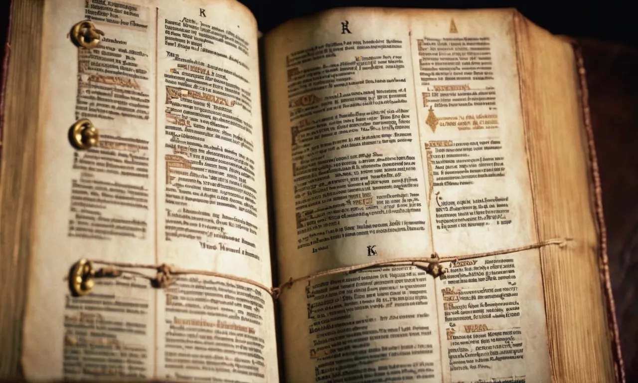 A photo capturing a close-up of a worn, leather-bound Bible opened to a page with highlighted verses depicting the noble figures and leaders who are considered the elites in biblical literature.
