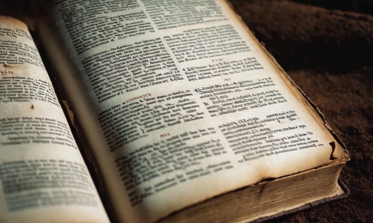 A close-up photograph of an old, weathered Bible, open to the pages of Luke, revealing the story of Elizabeth, capturing the essence of her significance in biblical history.