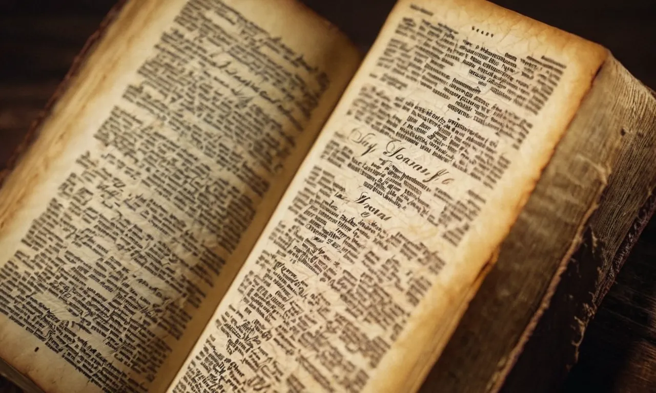 A close-up photo of a worn and aged Bible, with the name "Joanna" delicately written on one of its pages, capturing the curiosity and intrigue surrounding the biblical figure.