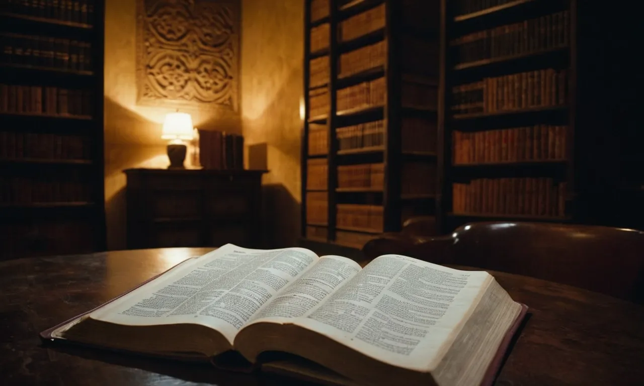 A dimly lit room, with a Bible open to the last page, capturing the essence of mystery and contemplation surrounding the question "Who was the last prophet in the Bible?"