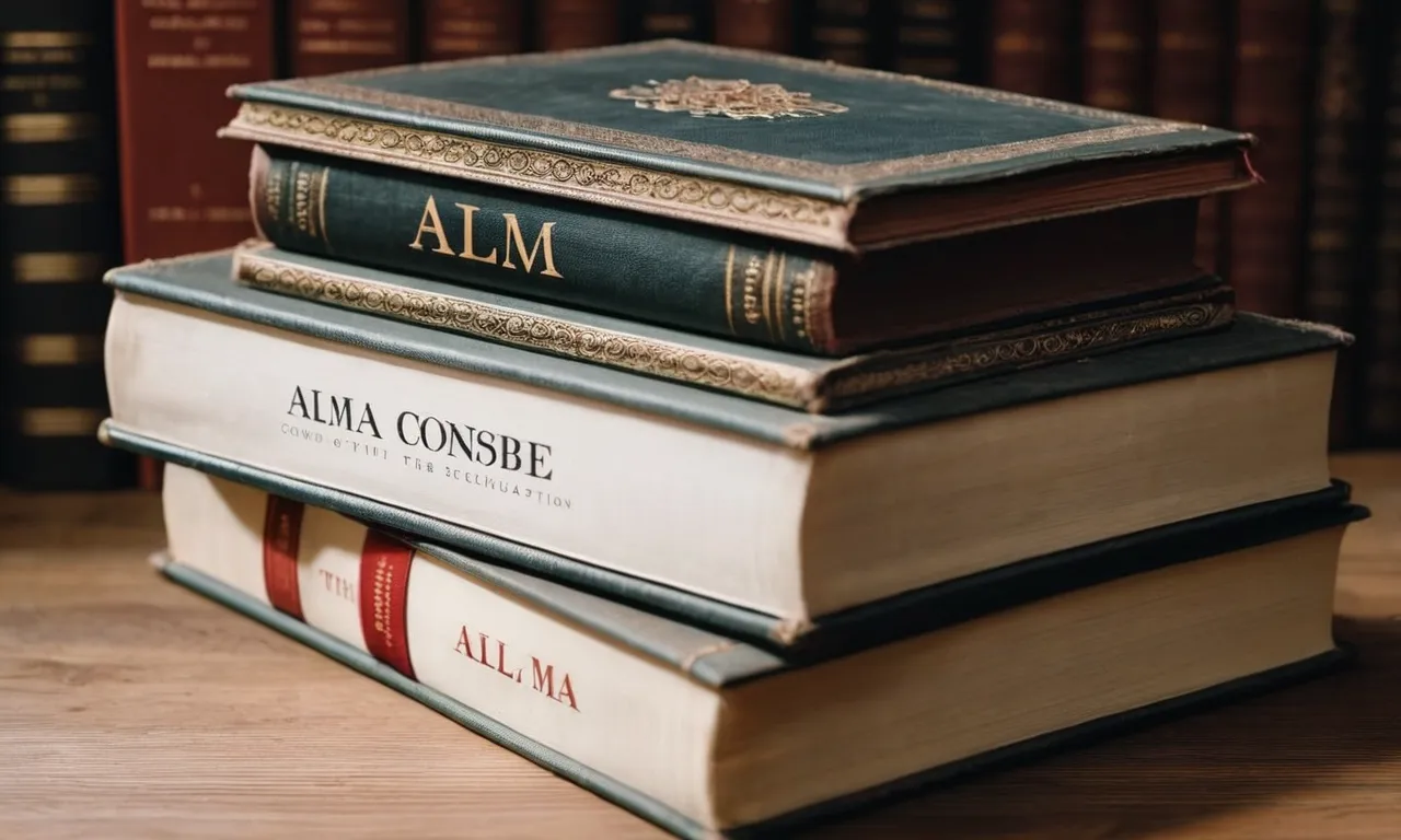 A photograph capturing a stack of Bibles with the Book of Alma conspicuously absent, symbolizing the intriguing question surrounding its exclusion from the Bible.