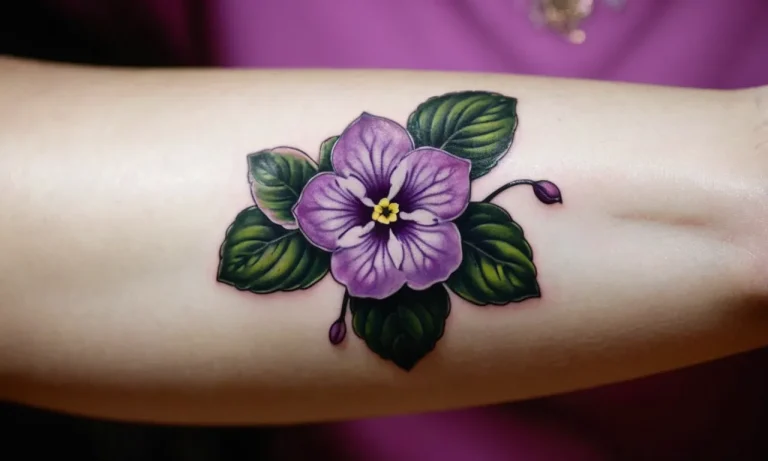 African Violet Tattoo Meaning: Exploring The Symbolism Behind This Vibrant Floral Design